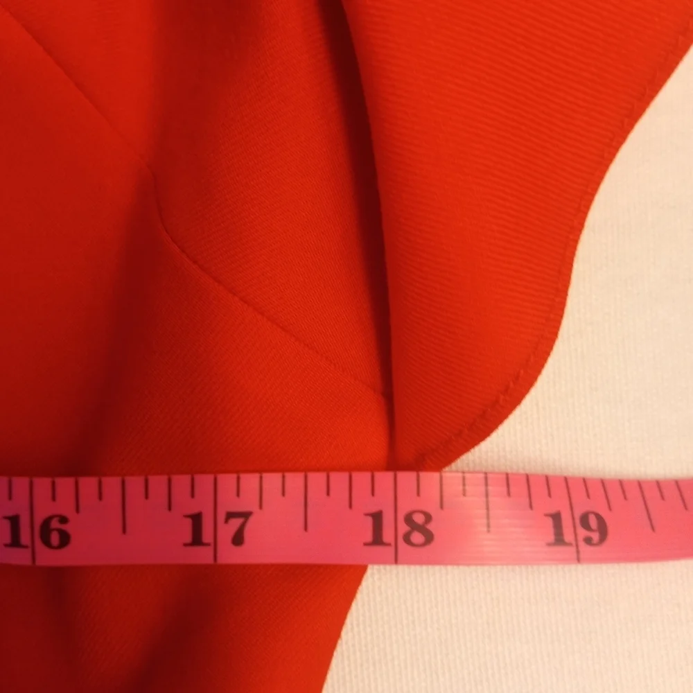 J Crew Flutter Cap Sleeve Classic Red Mid Length Minimalist CBK Sheath Dress 12